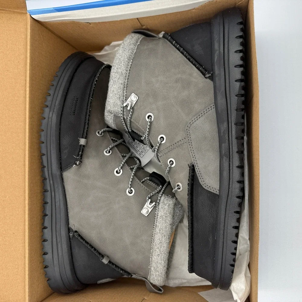 Hey Dude Bradley Classic Tumbled Shoes Men Size 12 Granite Grey Multi 44327-1VT